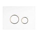 Oltens Lule przycisk spłukujący do WC biały/złoty mat/biały 57106000