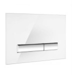 Oltens Torne przycisk spłukujący do WC szklany biały/chrom 57200010