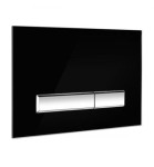 Oltens Torne przycisk spłukujący do WC szklany czarny/chrom 57200310