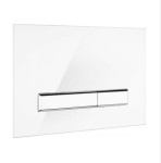 Oltens Torne przycisk spłukujący do WC szklany biały/chrom/biały 57200000