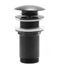Oltens Rovde korek do umywalki klik klak okrągły bez przelewu G1 1/4 czarny mat 05200300