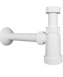 Oltens Harkan syfon umywalkowy butelkowy 1 1/4 plastikowy biały 02101000