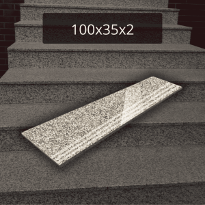 Stopnica granitowa antypoślizgowa yellow pink G682 polerowana beżowa 100x35x2cm 