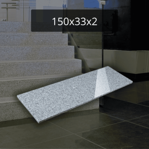 Stopnica granitowa szara G603 polerowana Talia Grey 150x33x2cm Schody Granitowe 