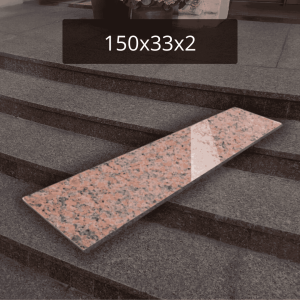 Zestaw stopień + podstopień Maple Red G562 polerowany 150x33x2cm/150x15x2