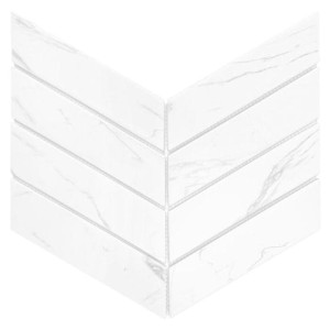 Royal Chevron Carrara Matt – Matowa Mozaika Gresowa Jodełka 52x180 mm z Kolekcji Royal
