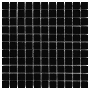 Pure Black 25 – Naturalna Mozaika Marmurowa Czarna 25x25 mm z Kolekcji Black & White