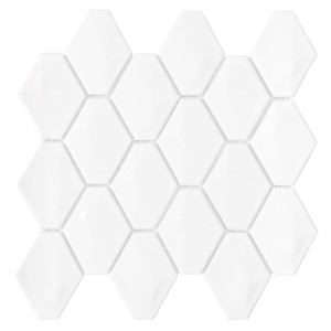 Mini Carat White – Białe Ceramiczne Płytki 3D na Ściany | DUNIN