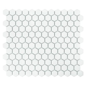 Mini Hexagon White matt – Biała Matowa Heksagonalna Mozaika | DUNIN x HOUSE LOVES