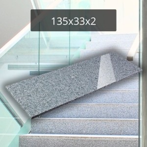 Stopnica granitowa szara G602 Bianco Sardo polerowana 135x33x2 cm stopień