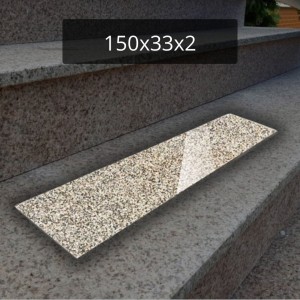 Stopnica granitowa yellow pink G682 polerowana 150x33x2cm