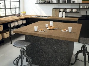 Wielkoformatowy spiek kwarcowy Blue Stone Negro 100x300 cm