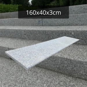 Obrzeże basenowe z szarego granitu G602 160 x 40 x 3 cm 