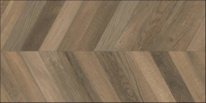 gres porcelanowy SAJONIA CHEVRON NOGAL 45X90