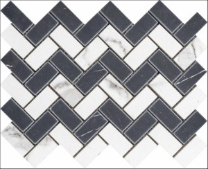 płytka porcelanowa REA NEGRO 25X30 na siatce