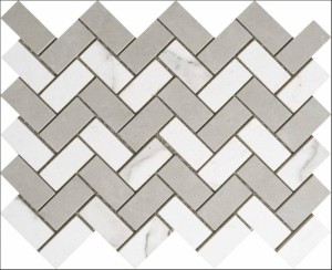 gres porcelanowy REA GRIS 25X30 na siatce