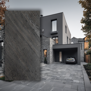 Fornir Kamienny Ocean Black 122x61 Elastyczne panele elewacyjne