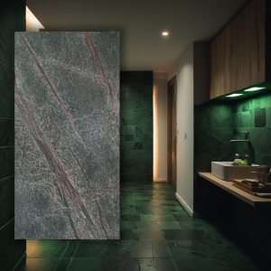 Fornir Kamienny Rainforest Green Marmurowy 122x61 Elastyczne panele elewacyjne