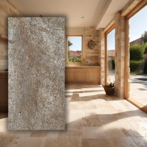 Fornir Kamienny Silver Shine Gold 122x61 Elastyczne panele elewacyjne