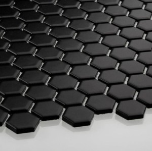 Płytka Heksagon Mały Czarny Mat 260x300mm