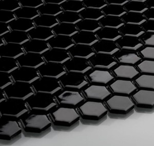 Płytka Heksagon Mały Czarny Połysk 260x300mm 