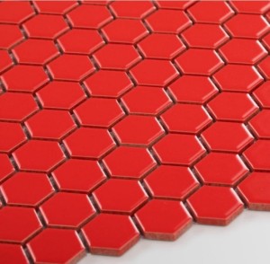 Płytka Heksagon Mały Czerwony Matowy 260 x 300mm