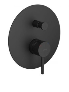Oltens Molle bateria wannowo-prysznicowa podtynkowa kompletna czarny mat 34100300