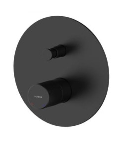 Oltens Hamnes bateria wannowo-prysznicowa podtynkowa kompletna czarny mat 34106300
