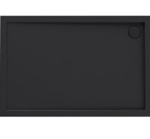 Oltens Superior brodzik 140x90 cm prostokątny akrylowy czarny mat 15007300