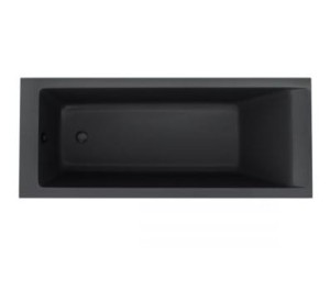 Oltens Langfoss wanna prostokątna 150x70 akrylowa czarny mat 10002300