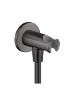 Oltens Hvita przyłącze kątowe z uchwytem okrągłe grafit 39304400