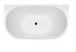 Oltens Delva wanna wolnostojąca przyścienna 170x80 cm akrylowa owalna biały połysk 12019000