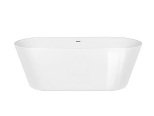 Oltens Yrsa wanna wolnostojąca 160x75 cm owalna akrylowa biała 12023000