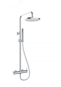 Oltens Molle zestaw prysznicowy ścienny z deszczownicą chrom chrom 36504100