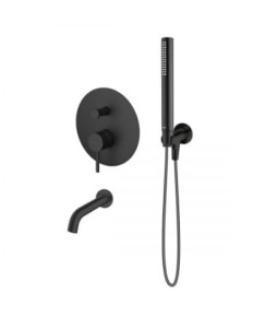 Zestaw Oltens Molle zestaw wannowo-prysznicowy podtynkowy czarny mat 36602300