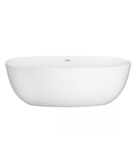 Oltens Ebba wanna wolnostojąca 170x80 cm owalna akrylowa biały połysk 12012000