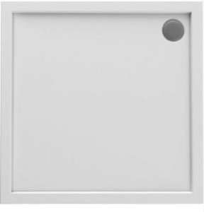 Oltens Superior brodzik 80x80 cm kwadratowy akrylowy biały 17002000