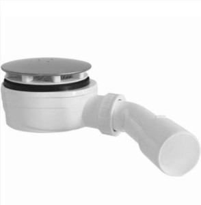 Oltens Pite Turbo Slim syfon do brodzika 90 mm plastikowy niski chrom 08002000