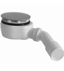 Oltens Pite Turbo syfon do brodzika 90 mm plastikowy chrom 08001000