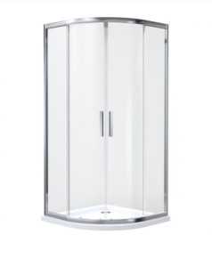 Oltens Vorma kabina prysznicowa 80x80 cm półokrągła chrom/szkło przezroczyste 20101100