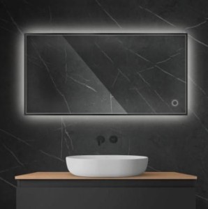 Oltens Nordlis lustro 60x120 cm prostokątne z oświetleniem LED i systemem Klarglas 64112300