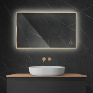 Oltens Nordlis lustro 60x100 cm prostokątne z oświetleniem LED i systemem Klarglas 64111800