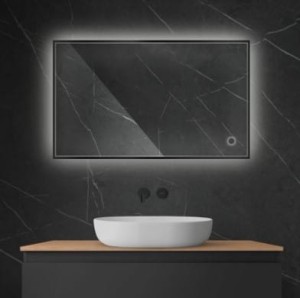 Oltens Nordlis lustro 60x100 cm prostokątne z oświetleniem LED i systemem Klarglas 64111300