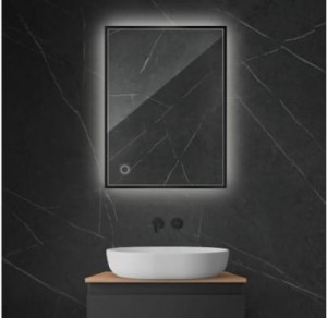 Oltens Nordlis lustro 60x80 cm prostokątne z oświetleniem LED i systemem Klarglas 64115300