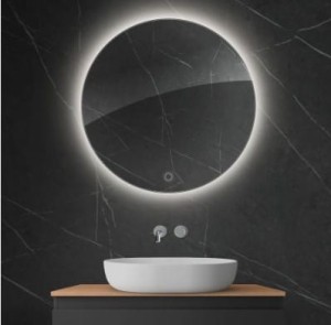 Oltens Nordlis lustro 80 cm okrągłe z oświetleniem LED i systemem Klarglas 64109000