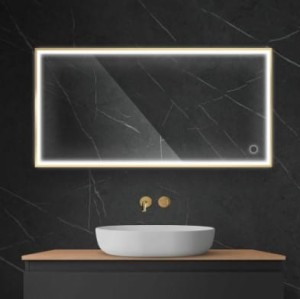 Oltens Nordlis lustro 60x120 cm prostokątne z oświetleniem LED i systemem Klarglas 64107800