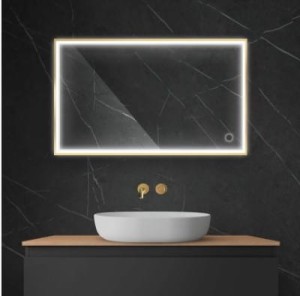 Oltens Nordlis lustro 60x100 cm prostokątne z oświetleniem LED i systemem Klarglas 64106800