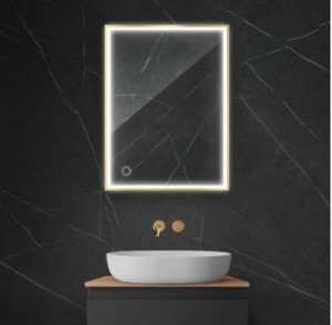 Oltens Nordlis lustro 60x80 cm prostokątne z oświetleniem LED i systemem Klarglas 64105800