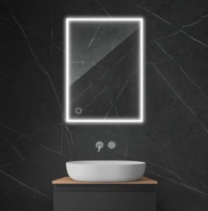 Oltens Nordlis lustro 60x80 cm prostokątne z oświetleniem LED i systemem Klarglas 64105000