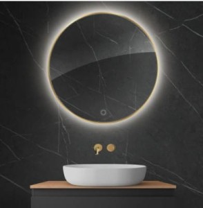 Oltens Nordlis lustro 80 cm okrągłe z oświetleniem LED i systemem Klarglas 64109800